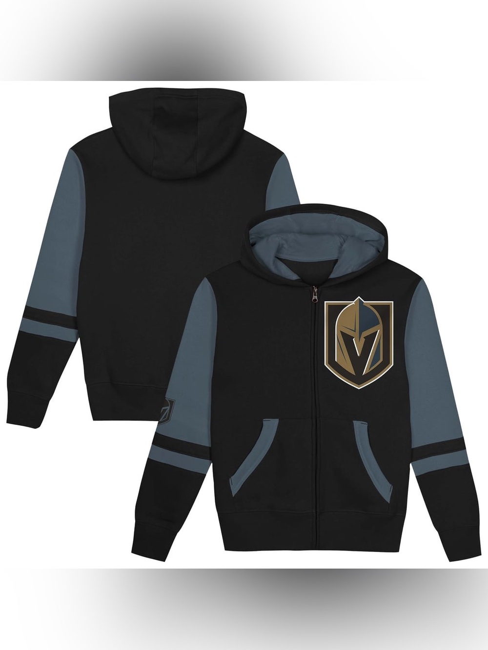 NHL Vegas Golden Knights Preschool Face Off Full-Zip Hoodie - Picture 10 of 14